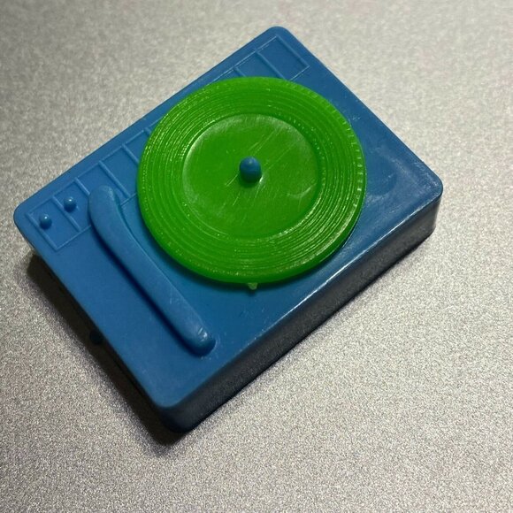 Barbie Accessory Kids Toy Miniature Sized Blue Green Record Player Pretend Play - Picture 2 of 5